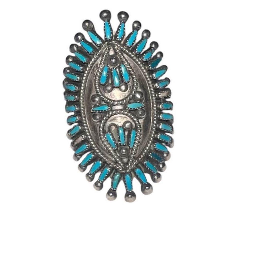 Vintage V.S. Johnson Native American Turquoise Ring